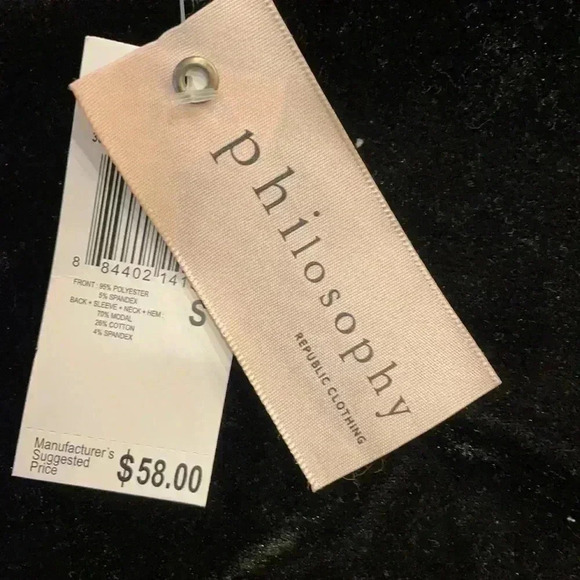 NWT Philosophy velvet shirt, size Small - Picture 5 of 5